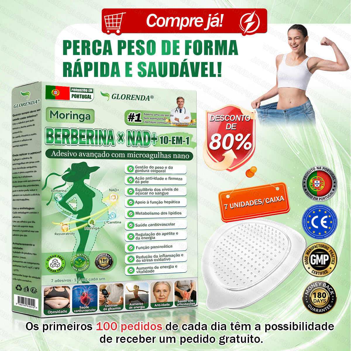 𝑳𝒐𝒋𝒂 𝑶𝒇𝒊𝒄𝒊𝒂𝒍 | 🌿 𝑮𝑳𝑶𝑹𝑬𝑵𝑫𝑨® 𝑴𝒐𝒓𝒊𝒏𝒈𝒂 · 𝑩𝒆𝒓𝒃𝒆𝒓𝒊𝒏𝒂 × 𝑵𝑨𝑫+ 𝑨𝒅𝒆𝒔𝒊𝒗𝒐 𝑨𝒗𝒂𝒏ç𝒂𝒅𝒐 𝑵𝒂𝒏𝒐 𝑴𝒊𝒄𝒓𝒐𝒏𝒆𝒆𝒅𝒍𝒆 10 𝒆𝒎 1(Apenas uma vez por dia, mudanças visíveis em 7 dias)  ✅ Para obesidade, pele flácida, diabetes, apneia do sono, problemas nas articulações e muito mais 👨‍⚕️